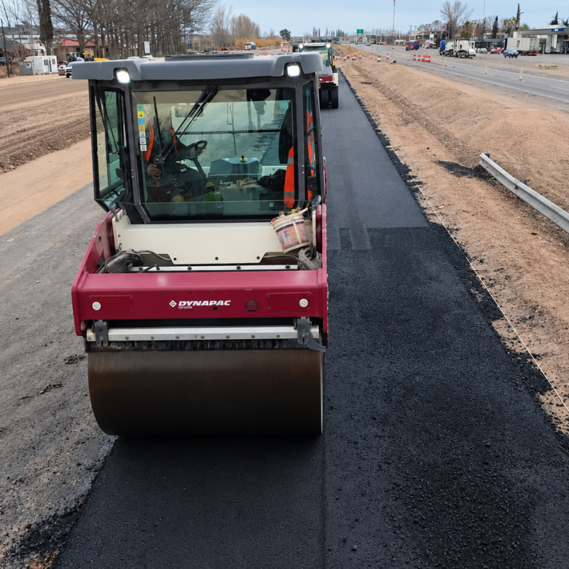 compactacion de la carpeta asfaltica ruta 40 mendoza